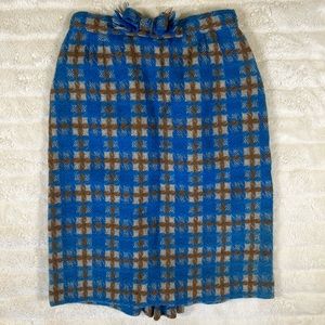 Loubella Original California Tweed vintage Skirt bow 24” Union made 60 -70’s